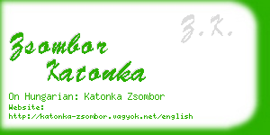 zsombor katonka business card